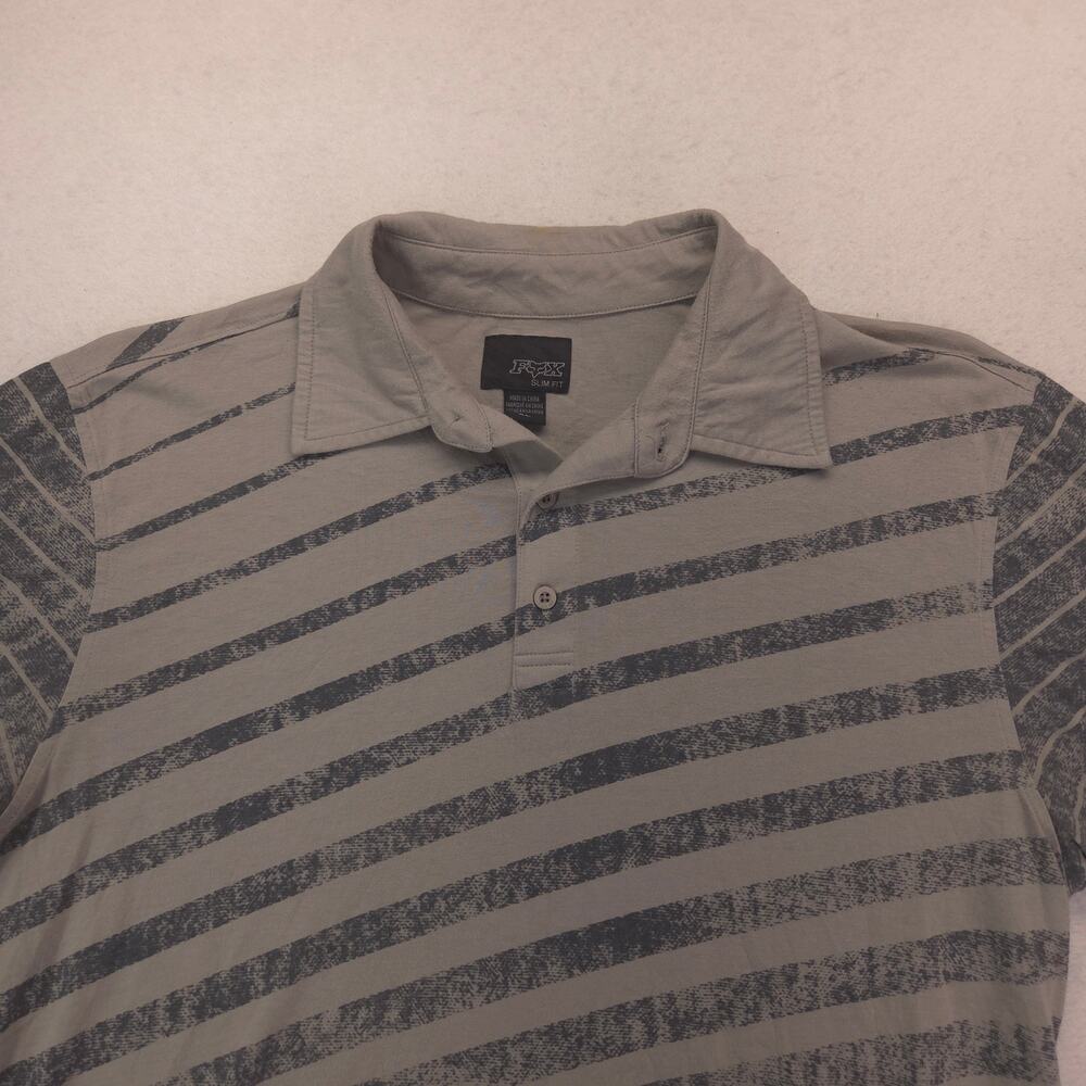 Fox Casual Short Sleeve Collared Polo Shirt Mens Size Extra Large XL Gray